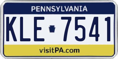 PA license plate KLE7541