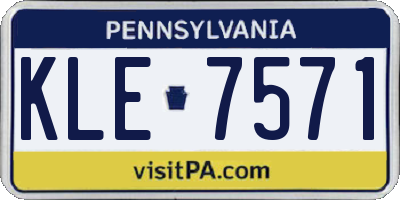 PA license plate KLE7571