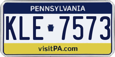 PA license plate KLE7573