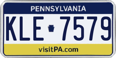 PA license plate KLE7579