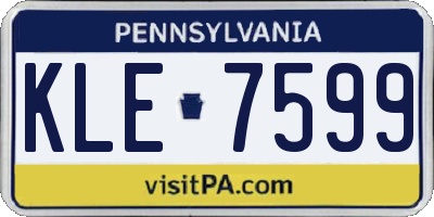 PA license plate KLE7599