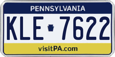 PA license plate KLE7622