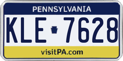 PA license plate KLE7628