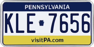 PA license plate KLE7656