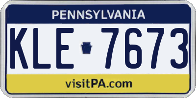 PA license plate KLE7673