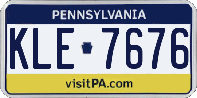 PA license plate KLE7676