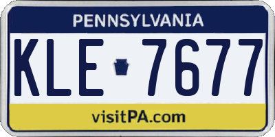 PA license plate KLE7677