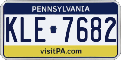 PA license plate KLE7682