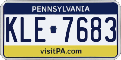 PA license plate KLE7683