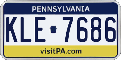 PA license plate KLE7686