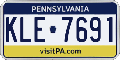 PA license plate KLE7691