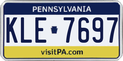 PA license plate KLE7697