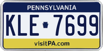PA license plate KLE7699