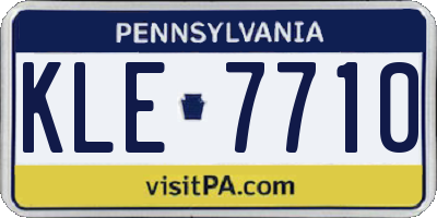 PA license plate KLE7710