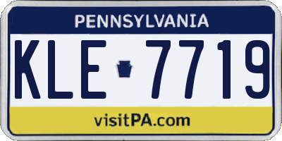PA license plate KLE7719
