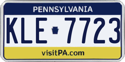 PA license plate KLE7723