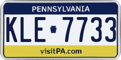 PA license plate KLE7733