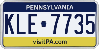 PA license plate KLE7735