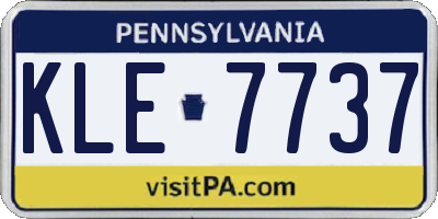 PA license plate KLE7737