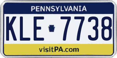 PA license plate KLE7738