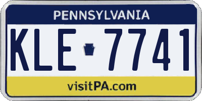 PA license plate KLE7741