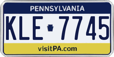 PA license plate KLE7745