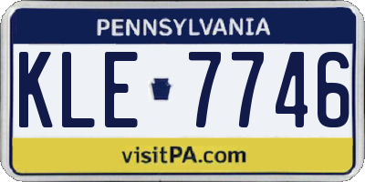 PA license plate KLE7746