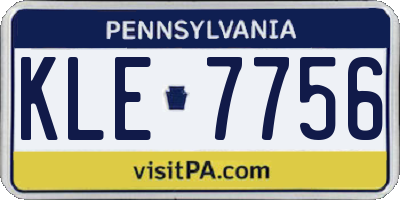 PA license plate KLE7756
