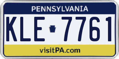 PA license plate KLE7761