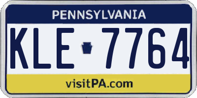 PA license plate KLE7764