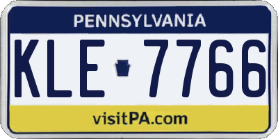 PA license plate KLE7766