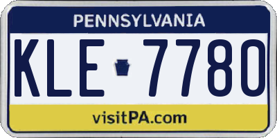 PA license plate KLE7780