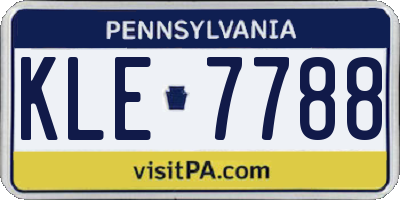 PA license plate KLE7788