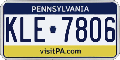 PA license plate KLE7806