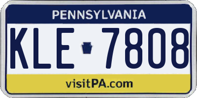 PA license plate KLE7808