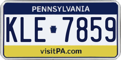PA license plate KLE7859