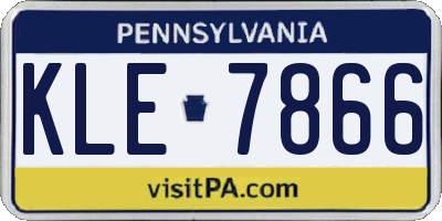 PA license plate KLE7866