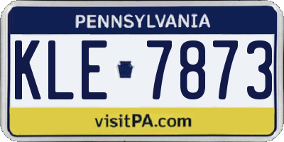 PA license plate KLE7873