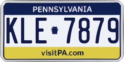 PA license plate KLE7879