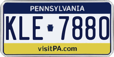 PA license plate KLE7880