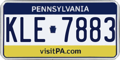 PA license plate KLE7883