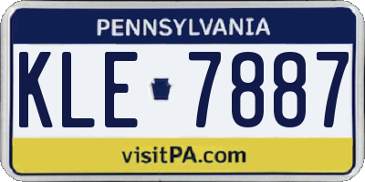 PA license plate KLE7887