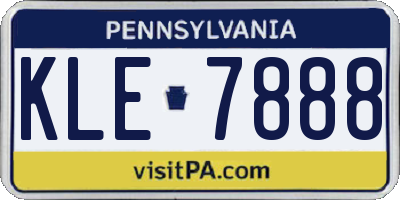 PA license plate KLE7888