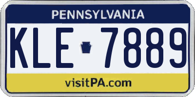 PA license plate KLE7889