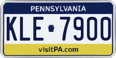 PA license plate KLE7900