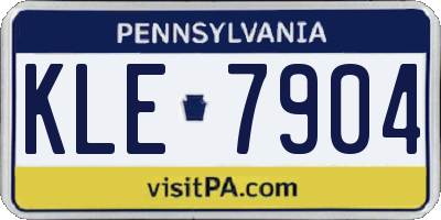 PA license plate KLE7904