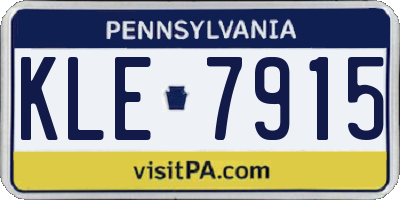 PA license plate KLE7915