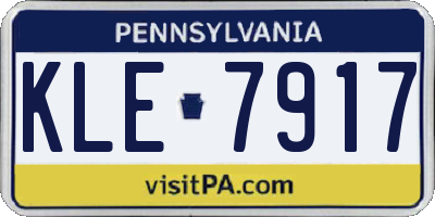 PA license plate KLE7917