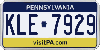 PA license plate KLE7929