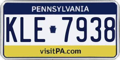 PA license plate KLE7938